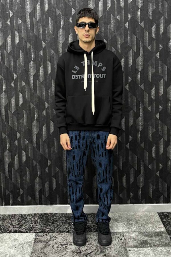 Jeans regular con fantasia - immagine 3