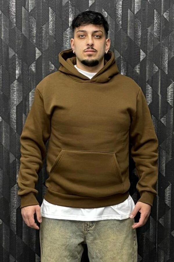 Felpa Box Fit marrone