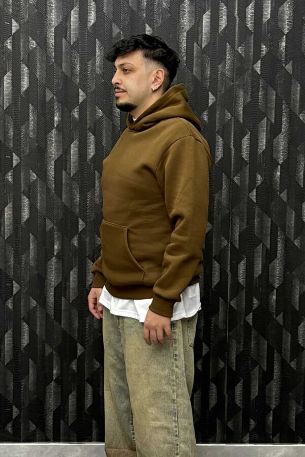 Felpa Box Fit marrone - immagine 2