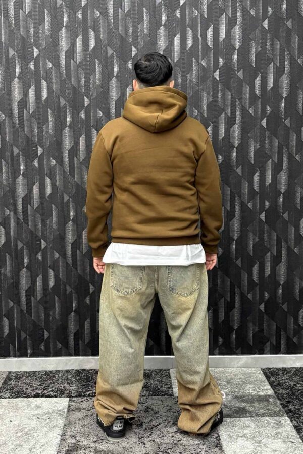 Felpa Box Fit marrone - immagine 4