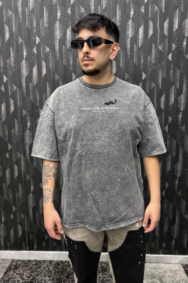 T shirt marmorizzata grigia