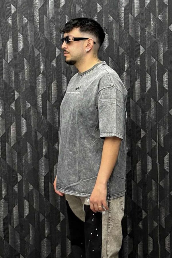 T shirt marmorizzata grigia - immagine 3