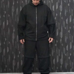 Tuta con zip removibile