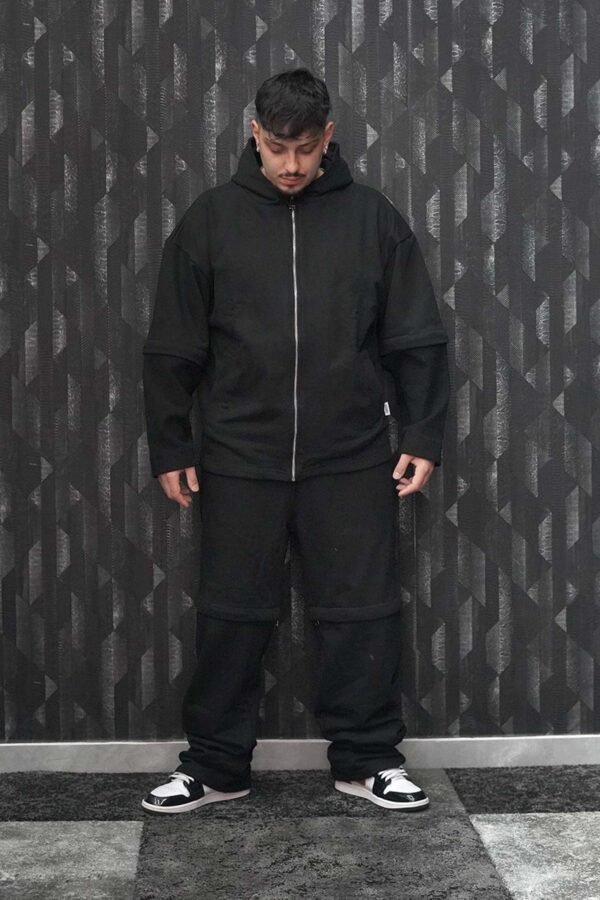 Tuta con zip removibile